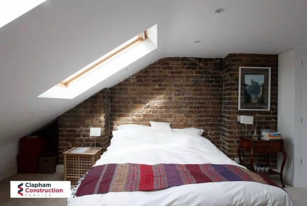 visible brick guest bedroom loft conversion