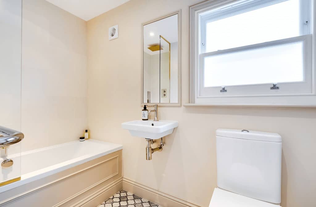 completed loft conversion of bathroom