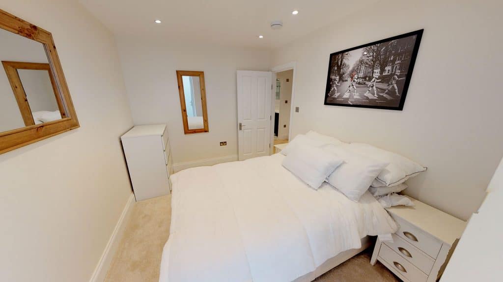 completed loft conversion second guest bedroom