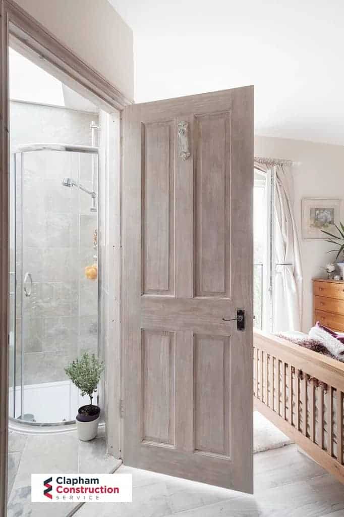 finished loft conversion rustic door