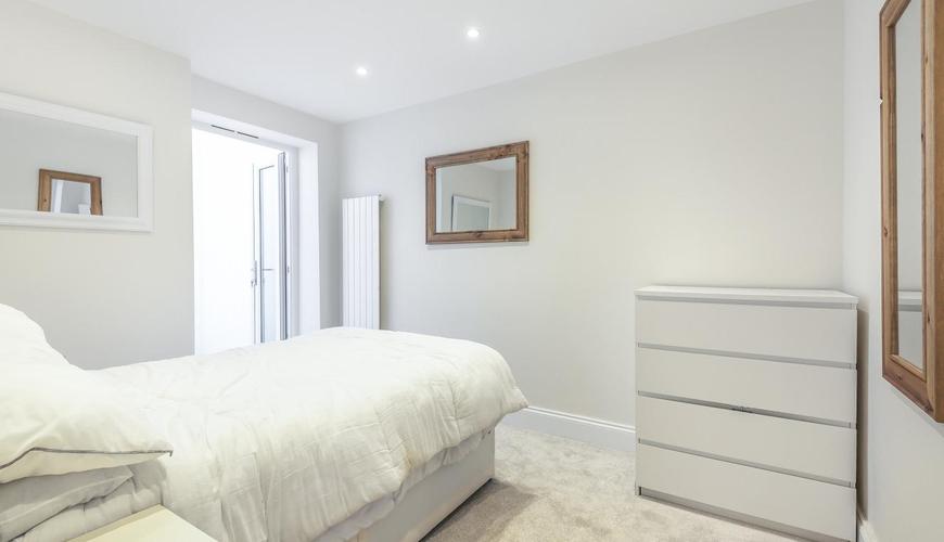 completed bedroom home extension white carpet