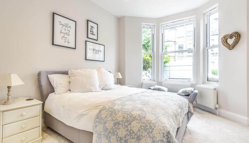 completed home extension guest room bay window