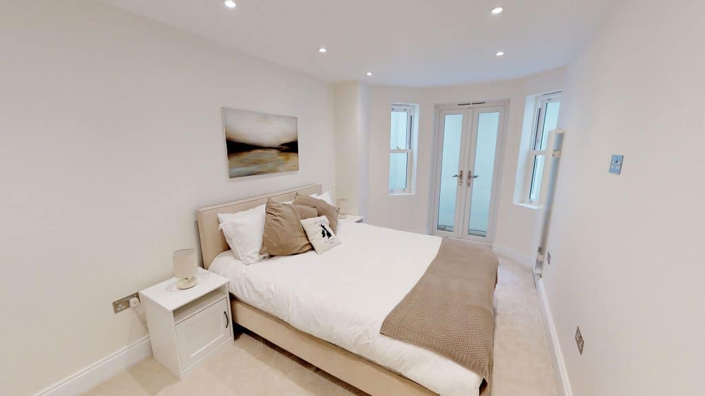 completed loft conversion with opening doors