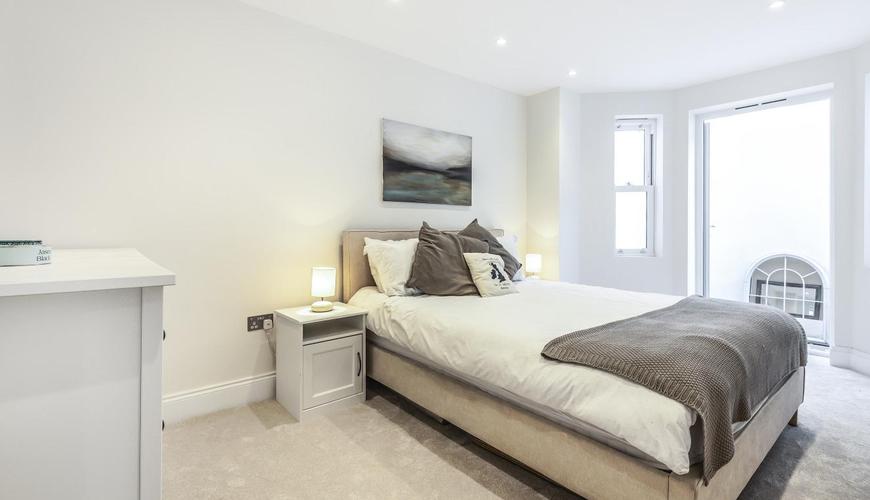 completed loft conversion with small balcony white
