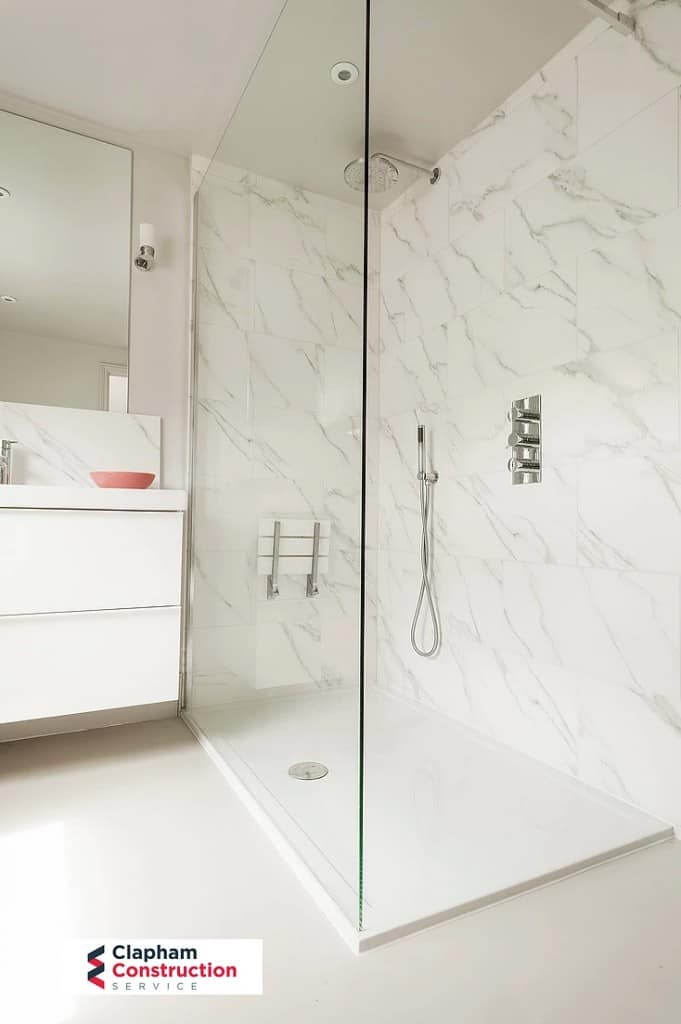 finished loft extension with marble walk in wardrobe