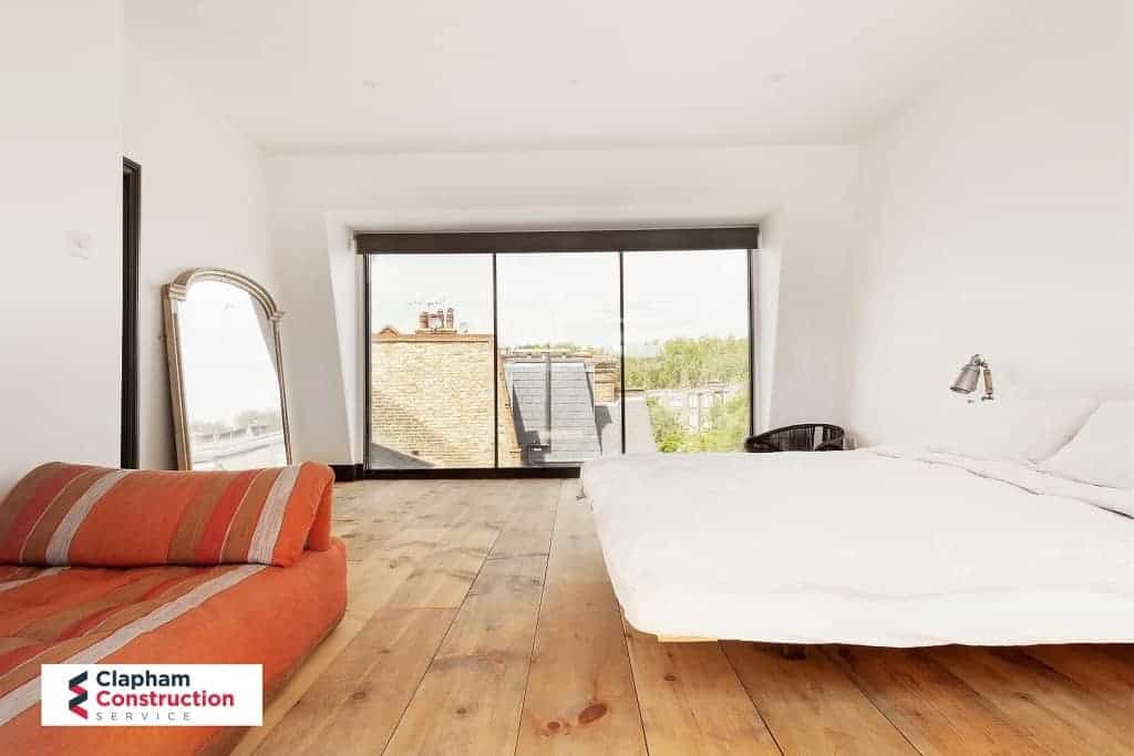 completed loft conversion with mirror