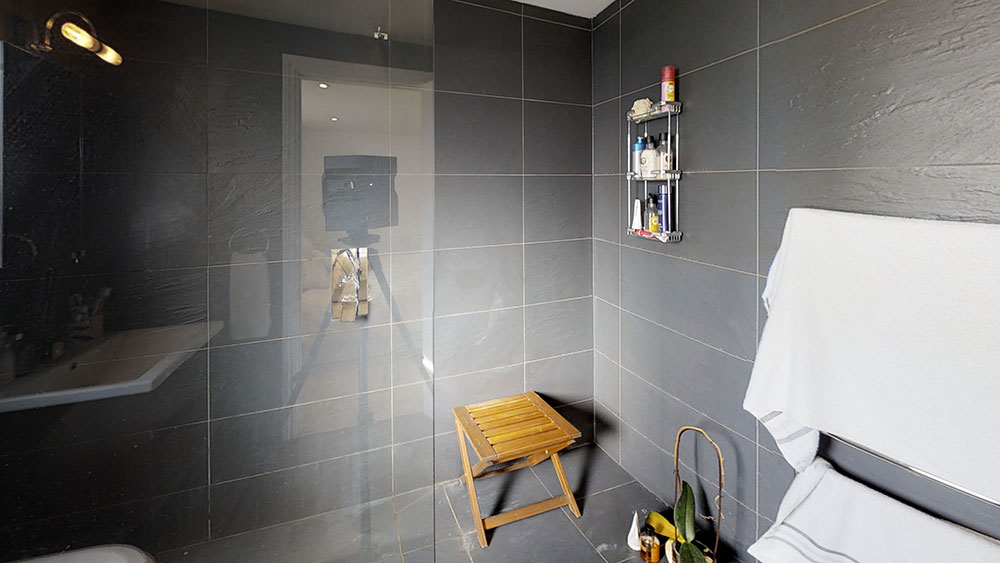 completed loft conversion bathroom design