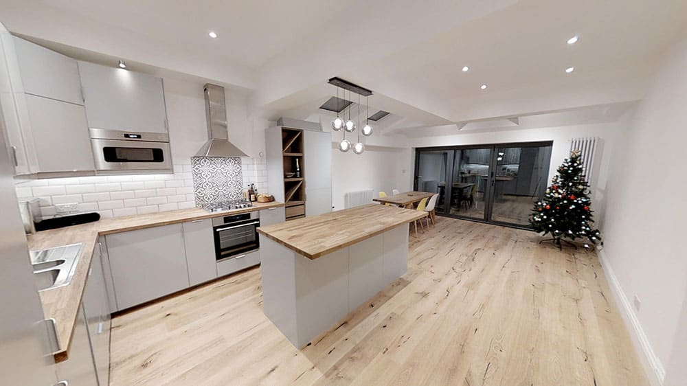 completed kitchen diner home extension
