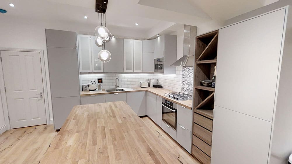 completed loft conversion kitchen