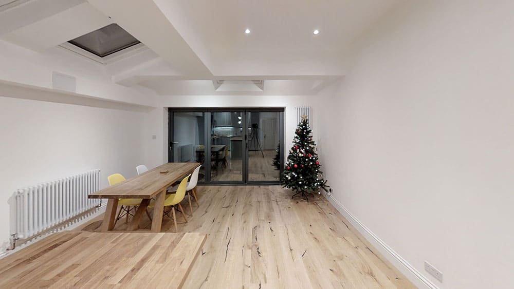 completed home extension Christmas
