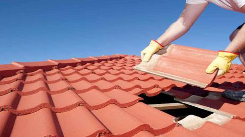 red roof tiles