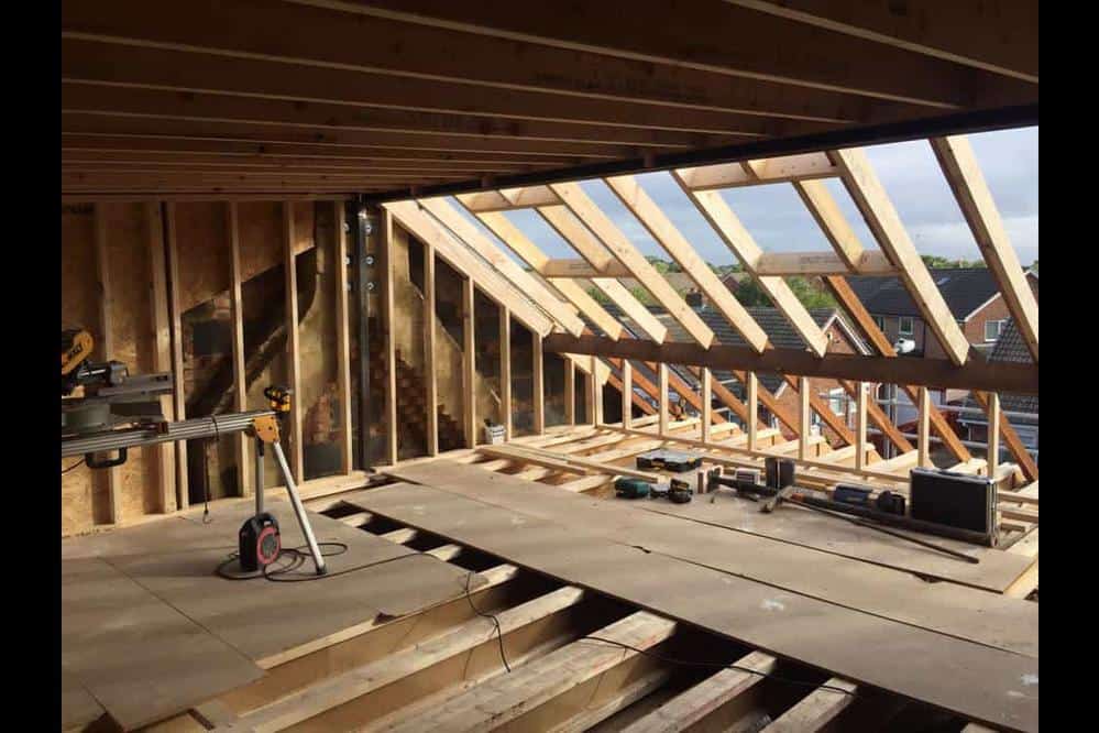 Floor joists during loft conversion construction